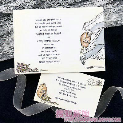 浪漫个性的婚礼请柬5