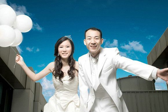 1982年的小夫妻复古婚纱照4