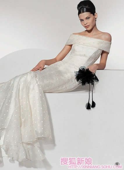 简洁黑白 打造天使般婚纱礼服3