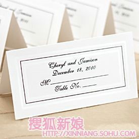 精致的位席卡让婚宴变得更完美1