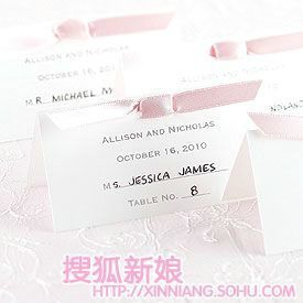 精致的位席卡让婚宴变得更完美9