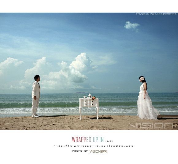 80海边浪漫婚纱照6