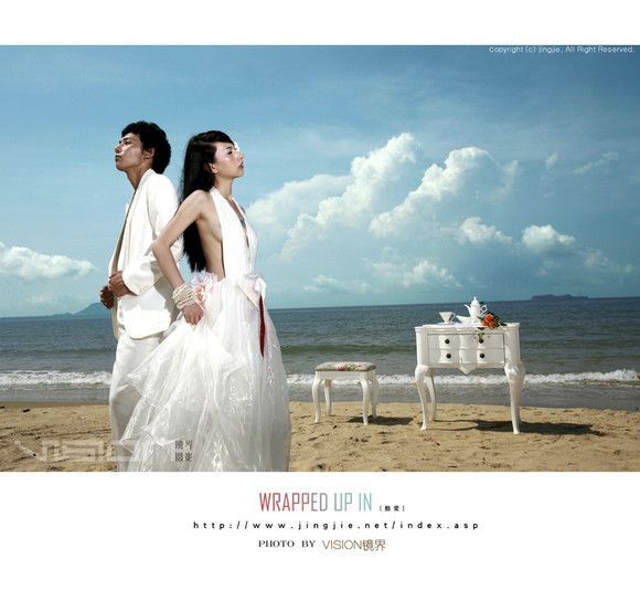 80海边浪漫婚纱照12