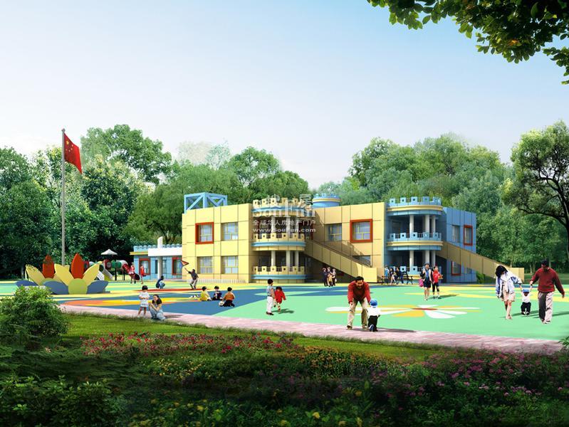 幼儿园有色玻璃