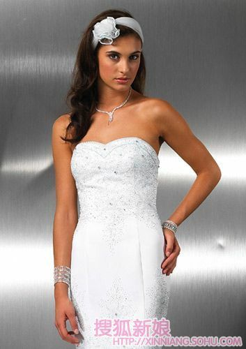 闪耀发饰和婚纱的完美搭配2