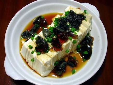 食谱,小葱皮蛋拌豆腐