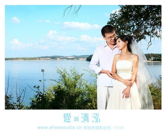 爱与清泓系列蓝色婚纱摄影照片2