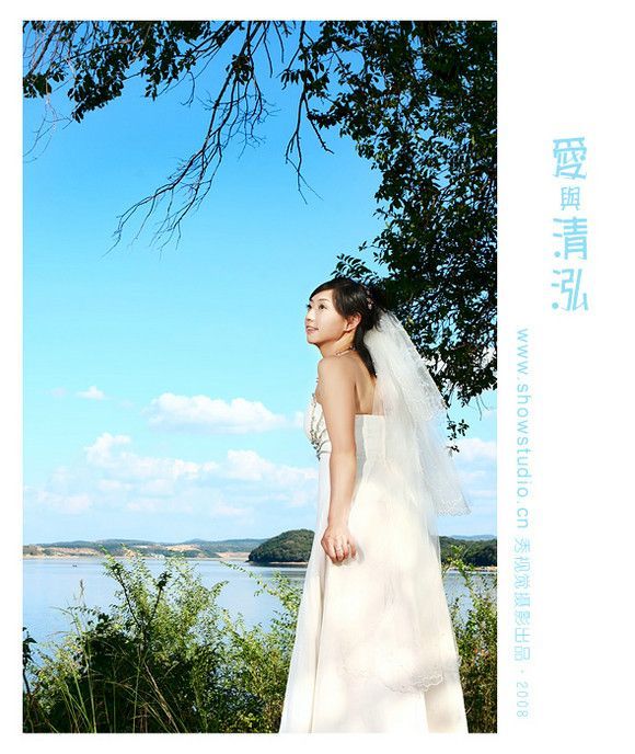 爱与清泓系列蓝色婚纱摄影照片7