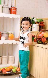 帅帅的四岁生日照出炉了！很会摆POSt喔