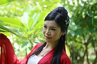 海滨公园来了汉服美女