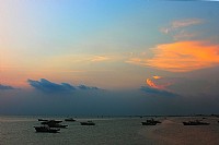 角头沙，如油画般的美景感受落日黄昏