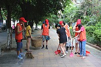 2014年03月22日志愿者创卫迎国检海滨大道护栏集中清洁活动召集