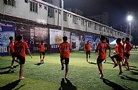 广东美涂士足球队参加2014湛超联赛开幕式