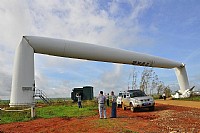 台风摧残了徐闻的大风车