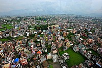 航拍尼泊尔加德满都