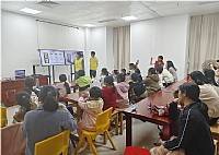 "情暖湛江"N1493麻章区新时代文明实践中心开展“妙笔生花”树叶美术创意绘画创作活动