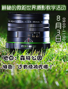 8月3日大雄带您进入神秘的微距世界摄影教