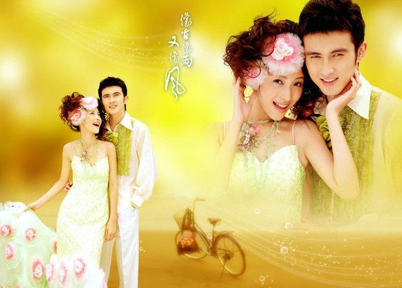 甜蜜夫妻的婚纱摄影照6