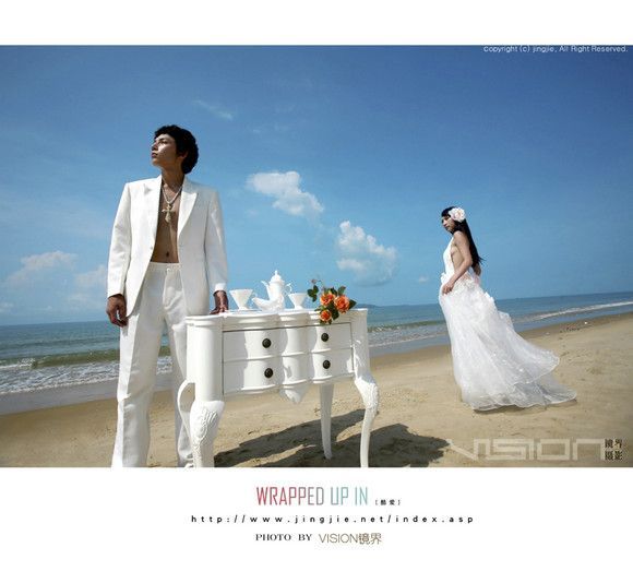 80海边浪漫婚纱照4