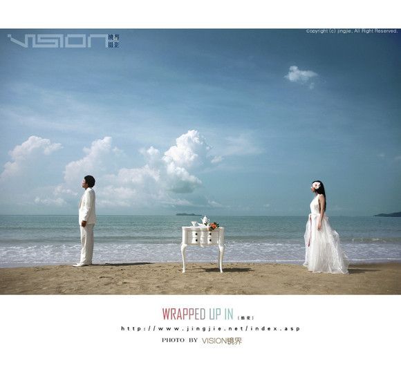 80海边浪漫婚纱照5