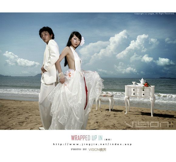 80海边浪漫婚纱照11