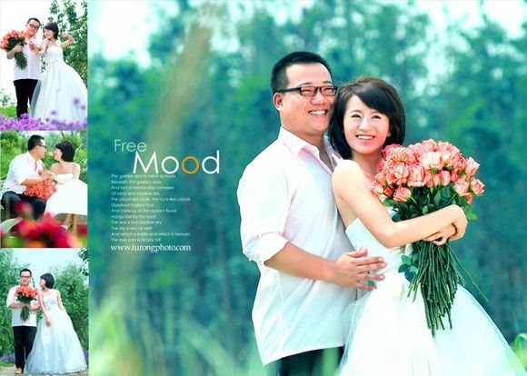 户外唯美的亲人婚纱照4