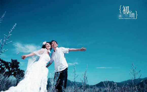 浪漫蓝色婚纱样片-初晴7
