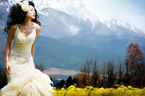 玉湖拍摄的婚纱照1