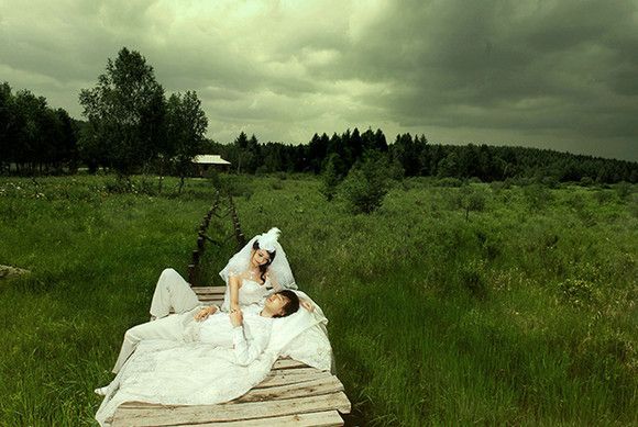 欧洲风格婚纱写真外景7