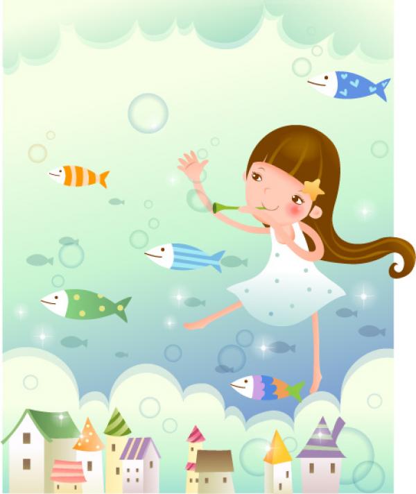 吹泡泡的小鱼